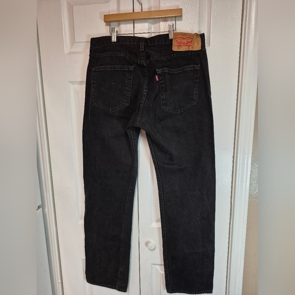 Levi's Black Straight Jeans Classic Style - Picture 2 of 4
